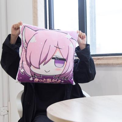 China Factory Sublimation Cheap Soft Anime Pillow Case 3d Cushion Cover for sale