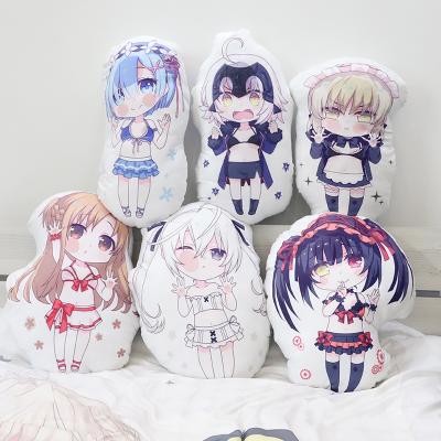 China Dakimakura Cover Cushion Plush Anime Design OEM Decorative / Sleeping Irregular Shaped Pillow for sale