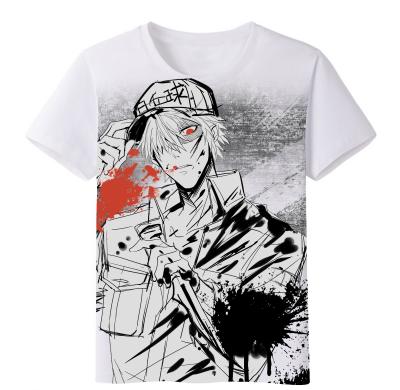 China High Quality Anti Shrink Anime T Shirt For Women Men Printing Cells To Work White Blood Cell Cosplay Tee for sale