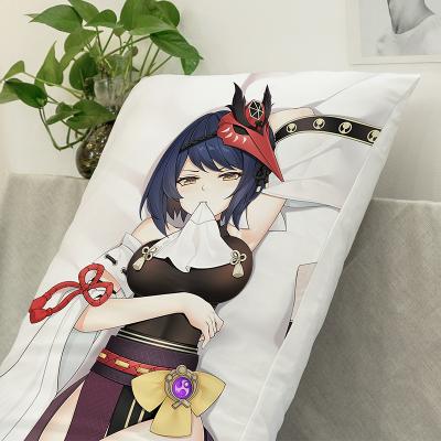 China Disposable Digital Printing New Anime Designs Pillows Naked Girl Hugging Body Waist Printed Pillow Case for sale