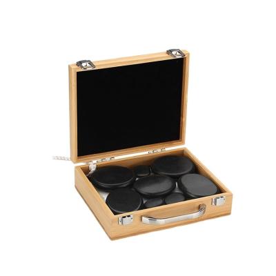 China Comfortable Professional Small Size Portable Bamboo Stone Heater KIKI NEWGAIN Case Massager Kit with Massage Hot Stone for sale