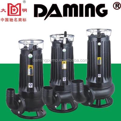 China WQ WQK Sewage Industrial Sewage Pump Submersible Non Clog Pump With Cutting Knife for sale