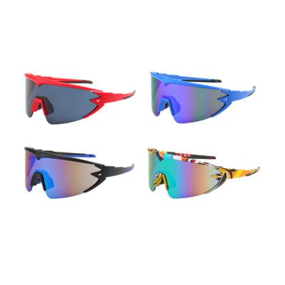 China High Quality Sun Glass Outdoor Fashion Cycling Big Frame Women Men Uv400 Colorful Glass Sports Sunglasses 2021 for sale