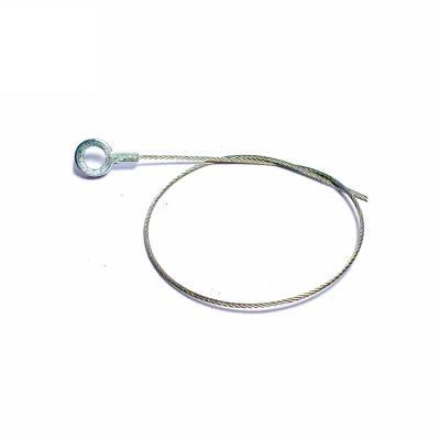 China Good Tension & Durability Wire Rope & Throw Single Leg Wire Rope Sling w/ Thimble Eye Each End Die Cast Steel Wire Zinc Alloy Rope for sale