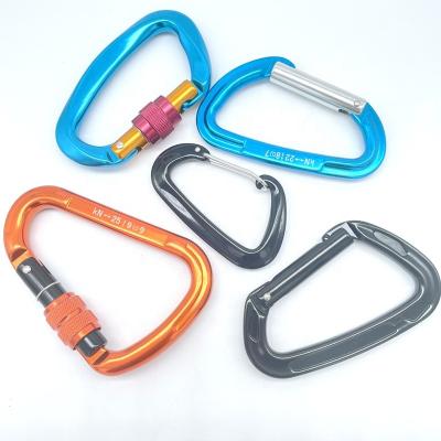 China Durable Spring Door Aluminum D Ring Carabiners Clips Hook Heavy Industry for sale