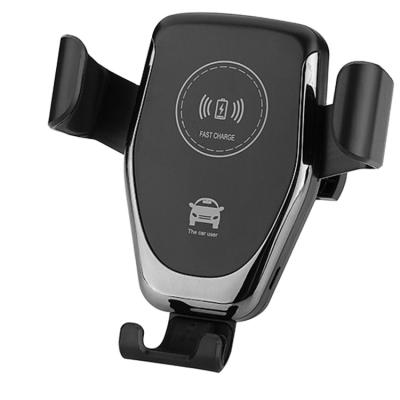 China 2021 Product 10W Clamp Qi Wireless Charger Fast Auto Induction Coil Car Mobile Phone Wireless Charger Phone Holder Fast Charging Wireless Charger for sale