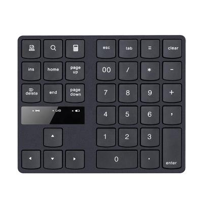 China Mini Wireless Number Pad 35 Keys 2.4G Wireless Rechargeable Wireless Numeric Keypad with Nano Receiver for sale