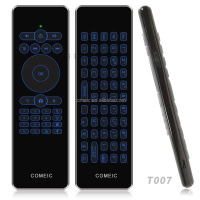 China For Tablet Comeic Patent T007 Backlight Keyboard IR Air Remote Mouse For TV On/Off Control With USB Radio Using Rechargeable Battery for sale