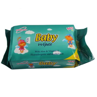 China Embossed/plain according to customers requirements high quality soft material nonwoven wet cleaning cloths, best price cheap baby wet wipes for sale