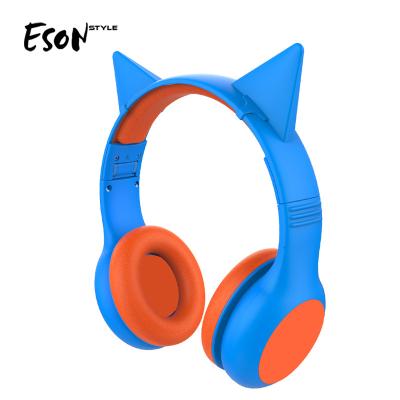 China New headband Eson style design success water-copy wired music earphone 360 ​​degree cat ear kids earphone for sale