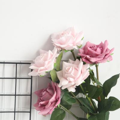 China Wedding / Home Decoration SYB59995 Touch Real Flowers Rose Wedding Decoration Artificial Flowers Decorative Artificial Flowers Wholesale for sale