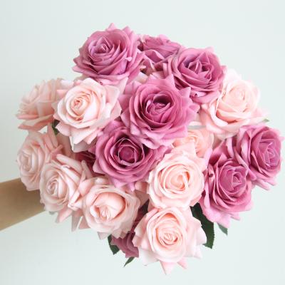 China Wedding Artificial Rose Decorative Flowers For Wedding Decoration / Home Decoration SYB60000 Free Sample Silk Flowers Real Touch for sale