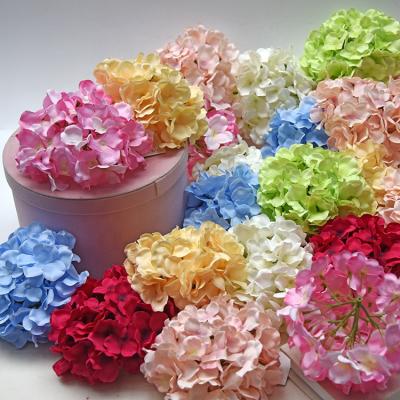 China Simulation and Realistic Artificial Flowers SYB72701 Wedding Decoration Supplier DIY Flower Wall Cake Home Decor Fake Hydrangea Head for sale