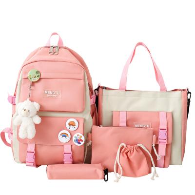 China Cute Pocket 3 Pcs 4 In 1 Set Fashion Lady Handbag Backpack For Girls for sale