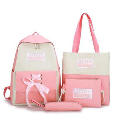 China Tear resistance 2020 fashion woman handbags and backpack set for girls and boys college backpack for sale