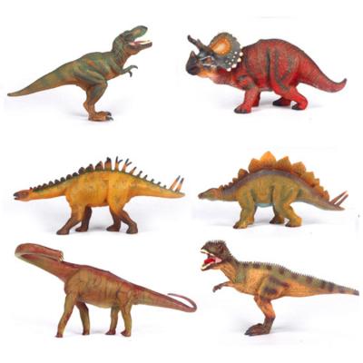 China safe & soft & 2021 Wholesale Jumbo Drop-resistant Manufacturers 6PCS Dinosaur Set For Kids And Toddlers Jurassic World Dinosaur T-Rex Triceratops for sale