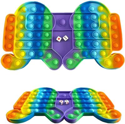 China Large Washable Noise Buster Toy, Rainbow Chess Board Game Jumbo Trigger Snap Toy for Parent-child Interaction, Huge Push Bubble for sale