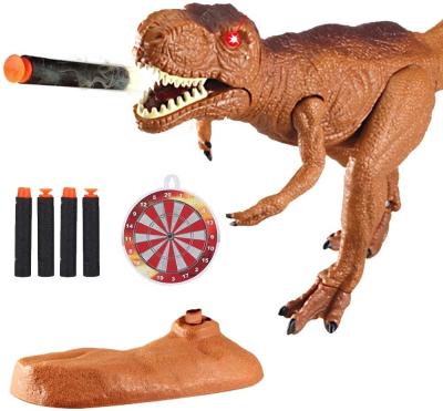 China Toy Planet Dinosaur Foam Dart T-Rex Toy Realistic Tyrannosaurus Rex Model Electronic Firearm for Kids with Firing Up Eye Roar Sounds and Light for sale