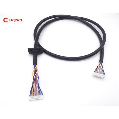 China Electronic Customs Wire Harness with 12 Pin Molex Connector Molded SR Grommet for sale