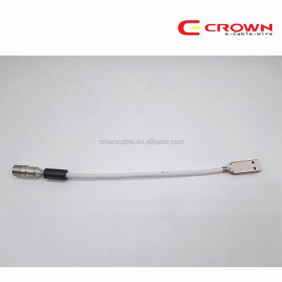 China Game and Digital 5 Pin Mini Din Cable Assembly to USB with EMC Ferrite Core for sale