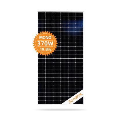 China JIANGTEK 370W Solar Power System Mono Solar Panels Cells High Efficiency PV Black Full Half Models For Solar Power System for sale