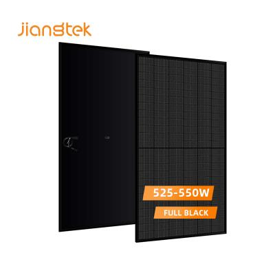 China Black High Salt Spray Resistance JIANGTEK OEM 525W 530W 535W 540W 545W 550W Full Solar Panels With Brazil Europe Certificates for sale