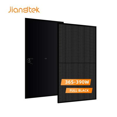 China Salt Spray Full 400W 24V Crystal Solar Panel For Home Black High Resistance JIANGTEK High Efficiency Mono Electricity for sale