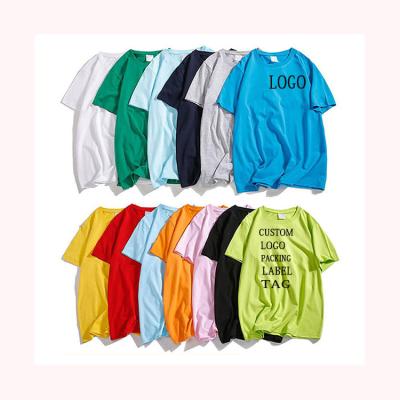 China Factories High Quality Solid Spring T-shirt Manufacturing Anti-Wrinkle Cotton Casual Men's T-shirts 100% Men's T-shirts for sale