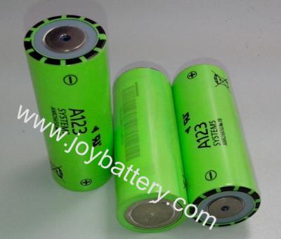 China rechargeable battery,26650 battery, lifepo4 a123 anr26650，3.3V 2500mAh 30C Discharge Rate for sale