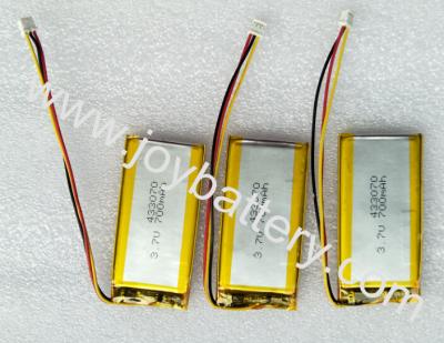 China 433070 3.7V 700mAh lipo battery,700mah 3.7v li-ion polymer battery small lithium polymer battery for sale