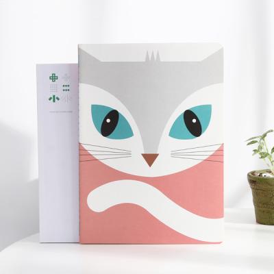 China Original Clip Promotion Notebook Chuck Cat Notebook Stitching New Product New Product School Car Happy Yarn Book for sale