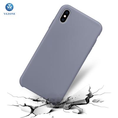 China Fanshion Simple Premium Shockproof Liquid Silicone Rubber Phone Case For iPhone XS XS Max Case for sale