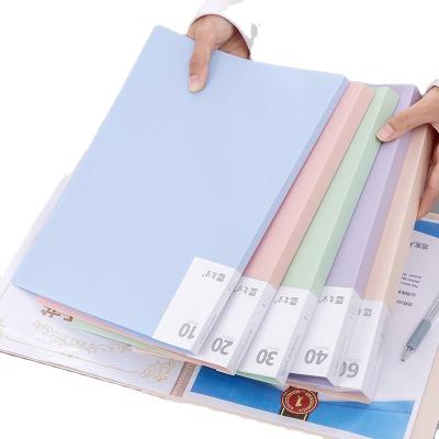 China Creative Color Folder pp Ring Binder Candy Trend Multi-pockets Waterproof Document File Folder Display Book for sale