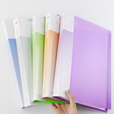 China Creative Color Folder pp Ring Binder Candy Trend Multi-pockets Waterproof Document File Folder Display Book for sale