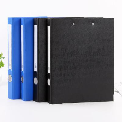 China High Quality Poly Booklet Double Clip Folder Stainless Folio Folder Document Organizer for sale