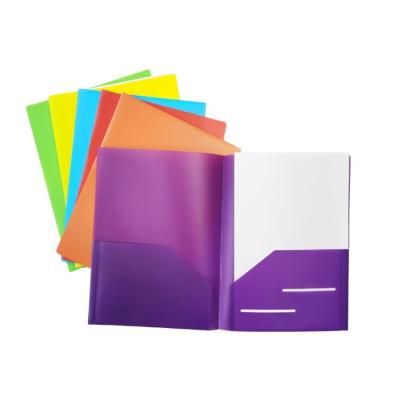 China Creative 2 Pocket Factory Trend PP Custom Presentation Folder Plastic Folder for sale