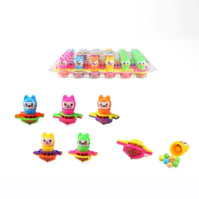 China Custom Wholesale Cartoon Gyroscope Animal Whistling Toy Candy Nutritious for sale