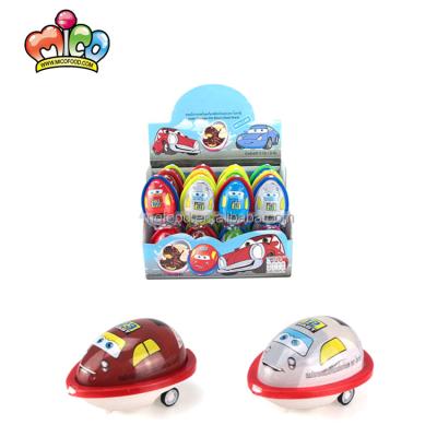 China Nutritious Custom Wholesale Snacks Pull Out Car Shape Surprise Chocolate With Cookie Egg for sale