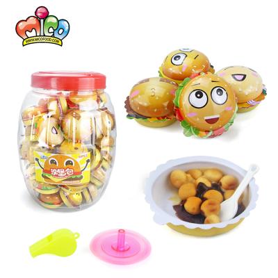 China Burger Shape Surprise Egg Chocolate Barreled Cookie With Toy For Kids MG3272 for sale