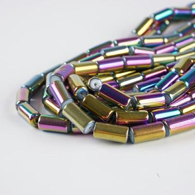 China Wholesale Cylindrical Glass Beads Colorful Strand Shiny Hot Fine Workmanship Low MOQ Direct Sales for sale