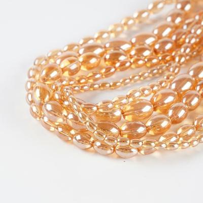 China Best Selling Garden Wedding Decoration Various Sizes Porcelain Shining Crystal Beads Strand for sale