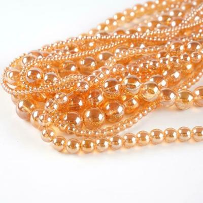 China Decoration Shiny Beads Wedding Crystal Beads Strand Low MOQ Crystal Loose Beads for sale