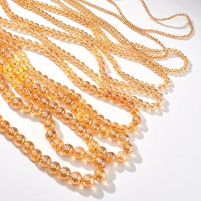 China Glossy Standard Multiple Sizes Glass Beads Decoration Fine Workmanship Around Glass Beads for sale