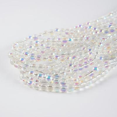 China 3/4/6/8/10/12/14/16 Millimeter Crystal Beads Strand Shiny Wholesale Multiple Color Beads For Jewelry Making for sale