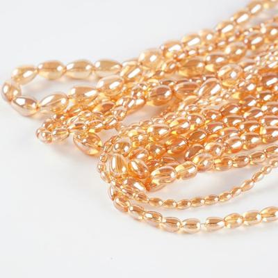 China Best China Crystal Glass Drop Red Amber Crystal Beads Shiny Fine Workmanship Beads For Jewelry Making for sale