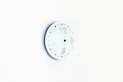 China Metal Decorative Wall Clock With Led Light for sale