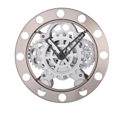 China Quartz Movement 14 Inch Wall Clock , Round Gear Clocks for sale