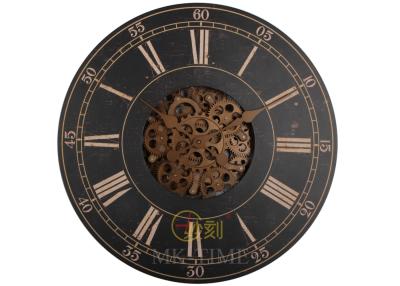 China Archaize Gear Wall Clock , Metal Roman Numerals Clocks for sale