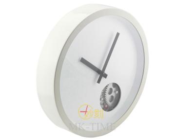 China Alrededor del reloj de pared móvil del engranaje de 12 pulgadas con los ojos para la decoración .classical y la buena calidad en venta