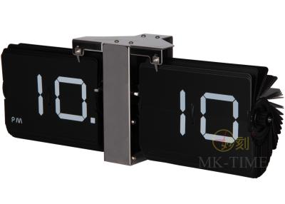 China Simple Black Jumbo Metal Pvc Flip Down Clock Universal Time For Public for sale